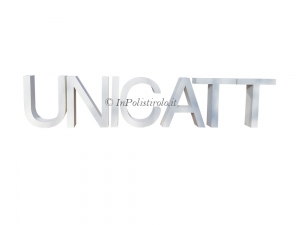 unicatt scritta 3d inpolistirolo
